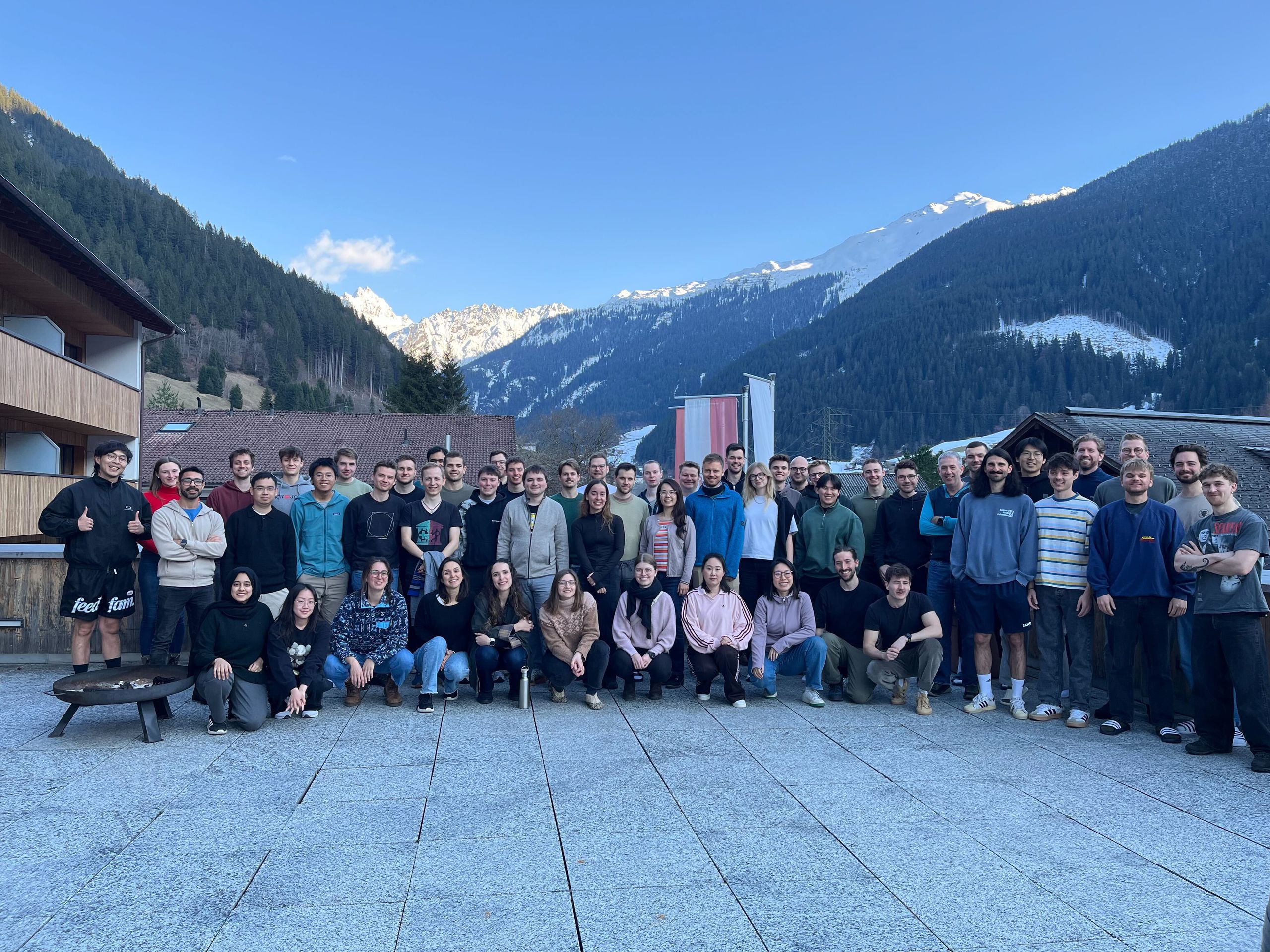 The lab on a winter retreat in the Alps